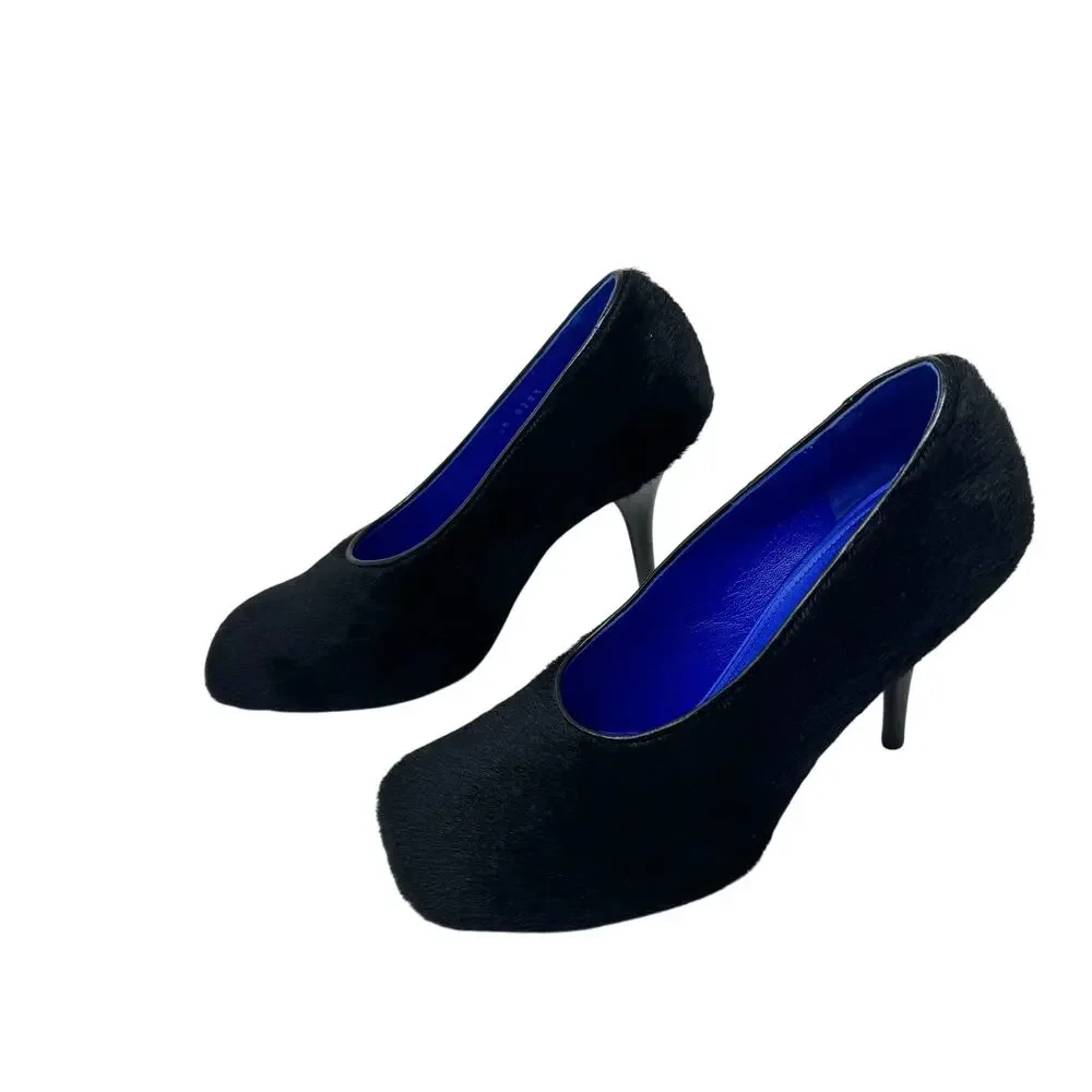 Givenchy Black Lamb Shearling Show Pumps 95mm Heels with Box & Dustbags EU 38.5 - Picture 5 of 8